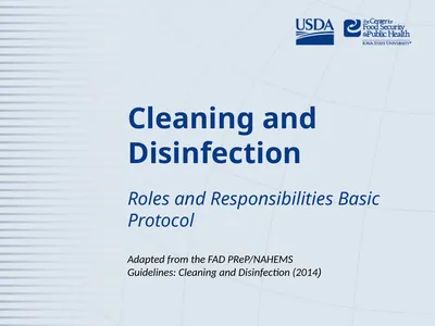 Cleaning and Disinfection Roles and
