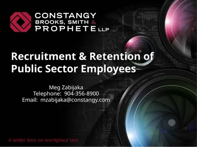 Recruitment & Retention of Public Sector Employees