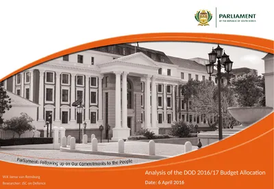 Analysis of the DOD 2016/17 Budget Allocation