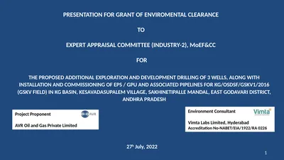 PRESENTATION FOR GRANT OF ENVIROMENTAL CLEARANCE
