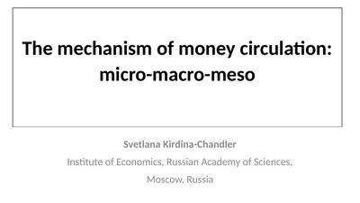 Svetlana Kirdina-Chandler Institute of Economics,
