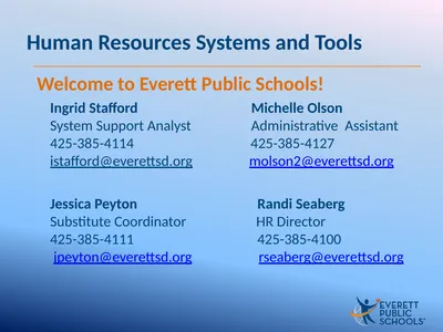 Human Resources Systems and Tools Welcome to