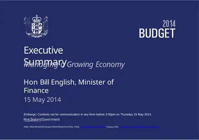 Executive Summary Embargo: Contents not for