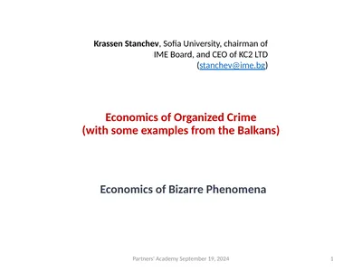 Economics of Organized Crime (with some examples
