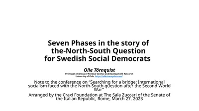 Seven Phases in the story of the-North-South