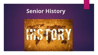 Senior History Course Structure Unit overview Each