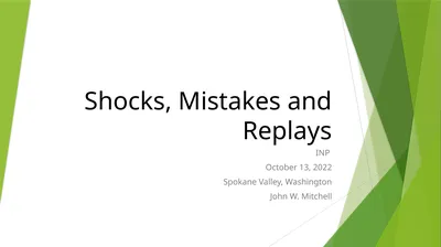 Shocks, Mistakes and Replays INP October 13, 2022