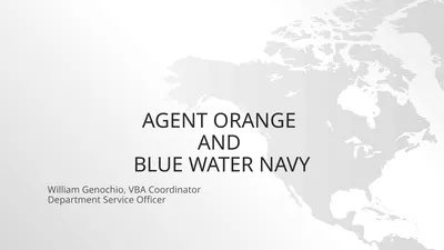 Agent Orange and blue water navy William Genochio,