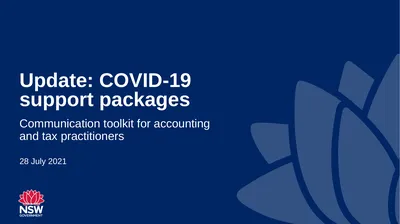 Update: COVID-19 support packages Communication