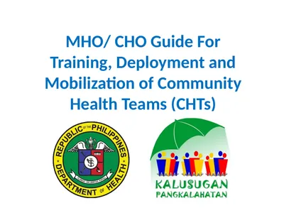 MHO/ CHO Guide For Training, Deployment and