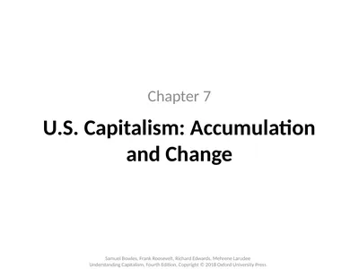 Chapter 7 U.S. Capitalism: Accumulation and Change