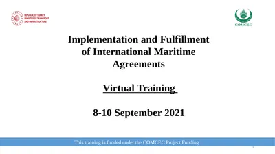 This training is funded under the COMCEC Project