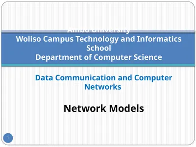 Data Communication and Computer Networks Network
