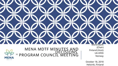 MENA MDTF minutes and decisions 8th program