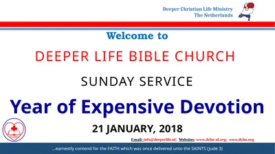 Welcome to DEEPER LIFE BIBLE CHURCH SUNDAY SERVICE