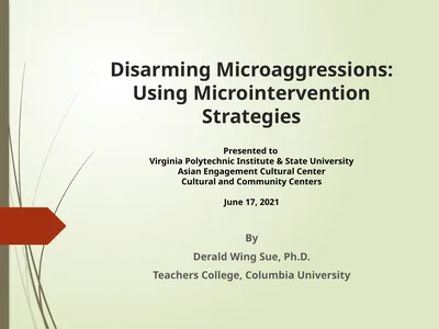 Disarming Microaggressions: Using