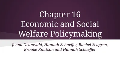 Chapter 16 Economic and Social Welfare