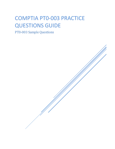 CompTIA PT0-003 Practice Questions Guide