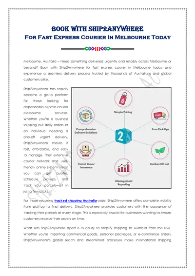 Book With Ship2Anywhere For Fast Express Courier