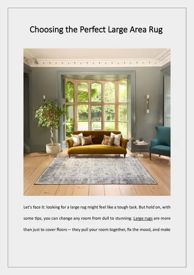 Choosing the Perfect Large Area Rug