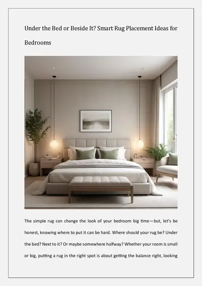 Under the Bed or Beside It? Smart Rug Placement Ideas for Bedrooms