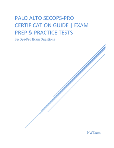 Palo Alto SecOps-Pro Certification Guide | Exam Prep & Practice Tests