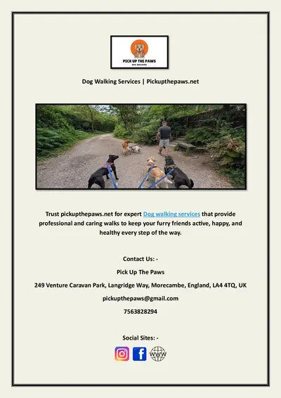 Dog Walking Services | Pickupthepaws.net