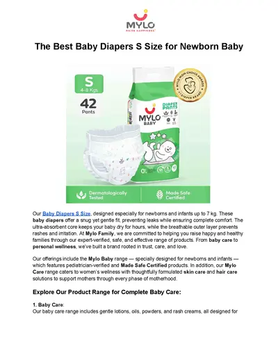 The Best Baby Diapers S Size for Newborn Baby