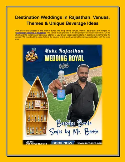 Destination Weddings in Rajasthan: Venues, Themes & Unique Beverage Ideas