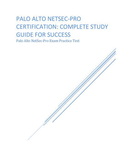 Palo Alto NetSec-Pro Certification: Complete Study Guide for Success