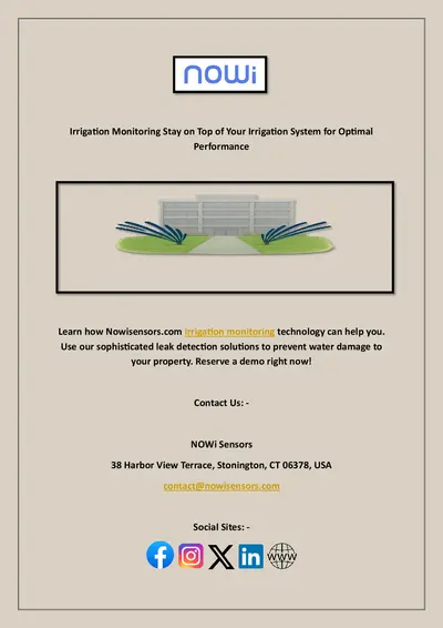 Irrigation Monitoring Stay on Top of Your Irrigation System for Optimal Performance