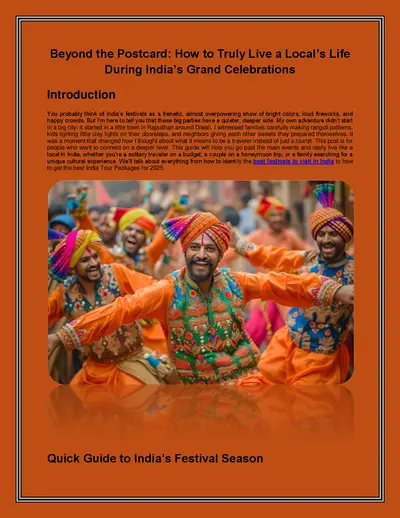 Beyond the Postcard: How to Truly Live a Local’s Life During India’s Grand Celebrations