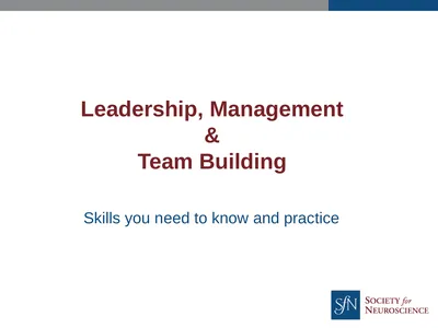Leadership, Management & Team Building Skills you