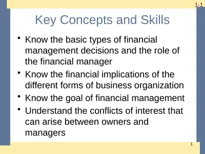 0 Key Concepts and Skills Know the basic types of