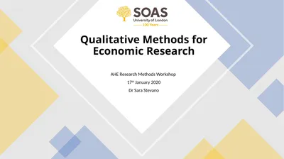 AHE Research Methods Workshop 17th January 2020 Dr