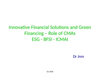 Innovative Financial Solutions and Green Financing