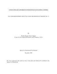 CONDUCTINGKEYINFORMANTINTERVIEWSINDEVELOPINGCONTRIES