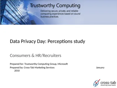Data Privacy Day: Perceptions study Consumers &