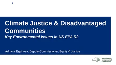 Climate Justice & Disadvantaged Communities Key
