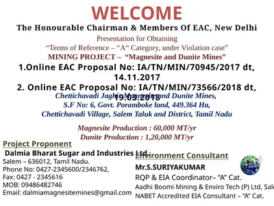 Presentation for Obtaining “Terms of Reference –