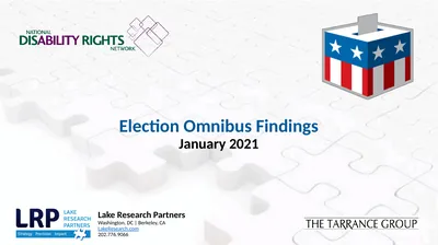 Election Omnibus Findings January 2021 Methodology