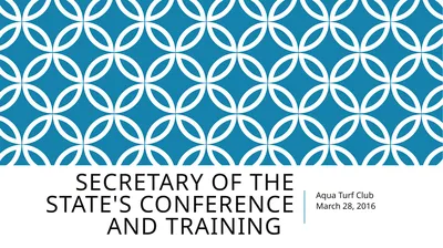 Secretary of the State's Conference and Training