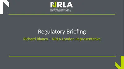 Regulatory Briefing Richard Blanco – NRLA London