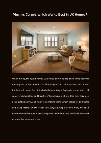 Vinyl vs Carpet: Which Works Best in UK Homes?