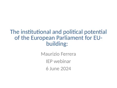 The institutional and political potential of the