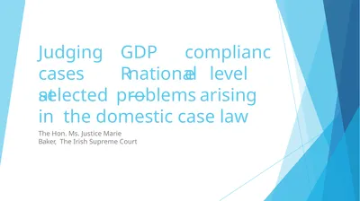 GDPR compliance Judging cases at national level —