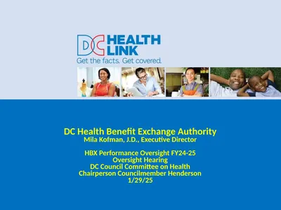 DC Health Benefit Exchange Authority Mila Kofman,