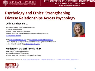 Psychology and Ethics: Strengthening Diverse