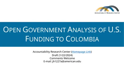 Open Government Analysis of U.S. Funding to