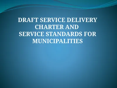 DRAFT SERVICE DELIVERY CHARTER AND SERVICE